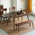Walnut Color Solid Oak Round Corner Diagonal Leg Telescopic Table 1.2 1.6M, For 6 8 People To Meet Dining Table Wood Walnut Color Walnut Brown Writting Desk Triangular Dining Room Oak Rectangular Kitchen & Dining Tables Solid Wood