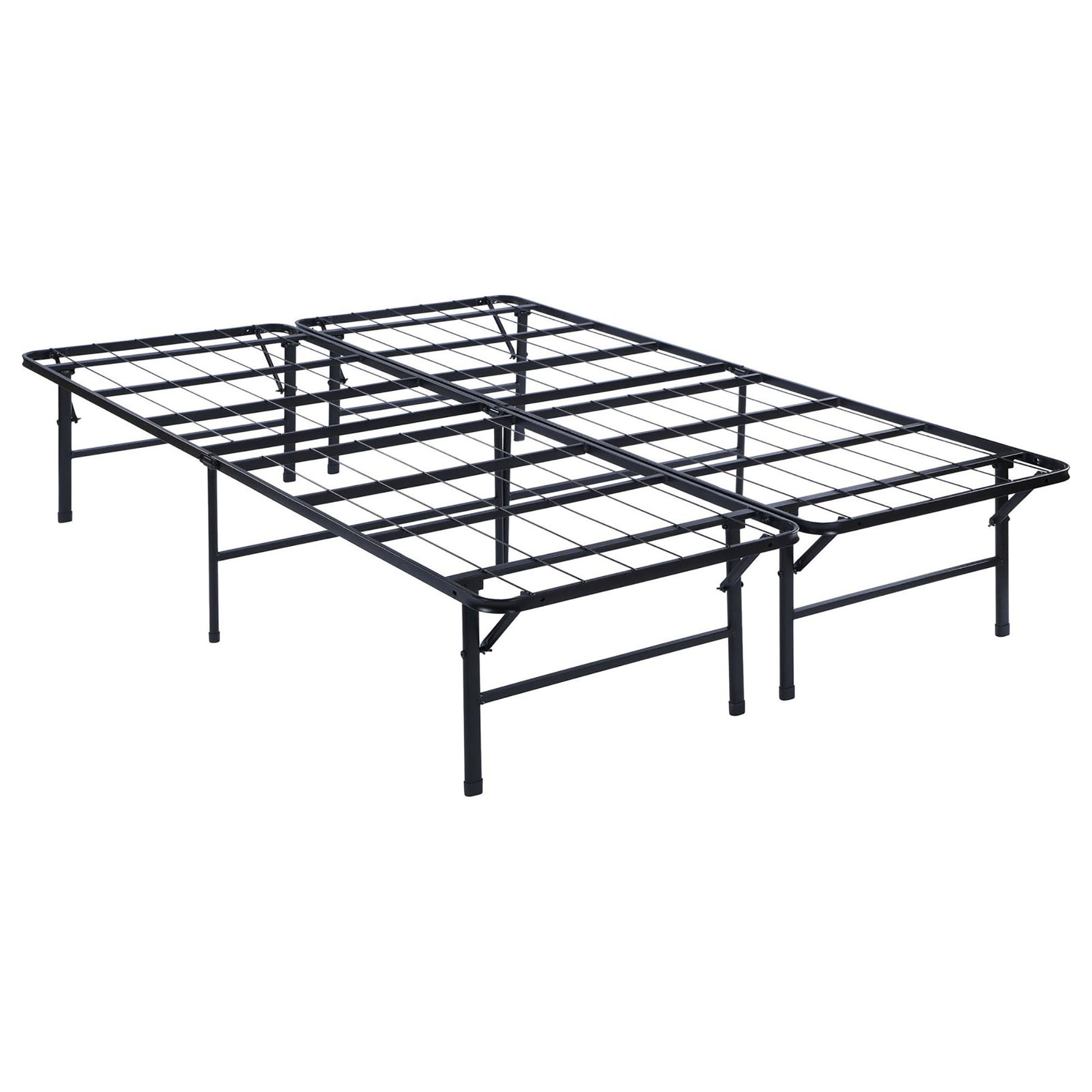Black Queen Mattress Support Queen Black Metal Bedroom Contemporary,Modern Adjustable Bedbase Steel