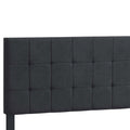 Grey Tufted Upholstered Queen Panel Bed Box Spring Required Queen Grey Wood Bedroom Contemporary,Modern Panel Foam Fabric