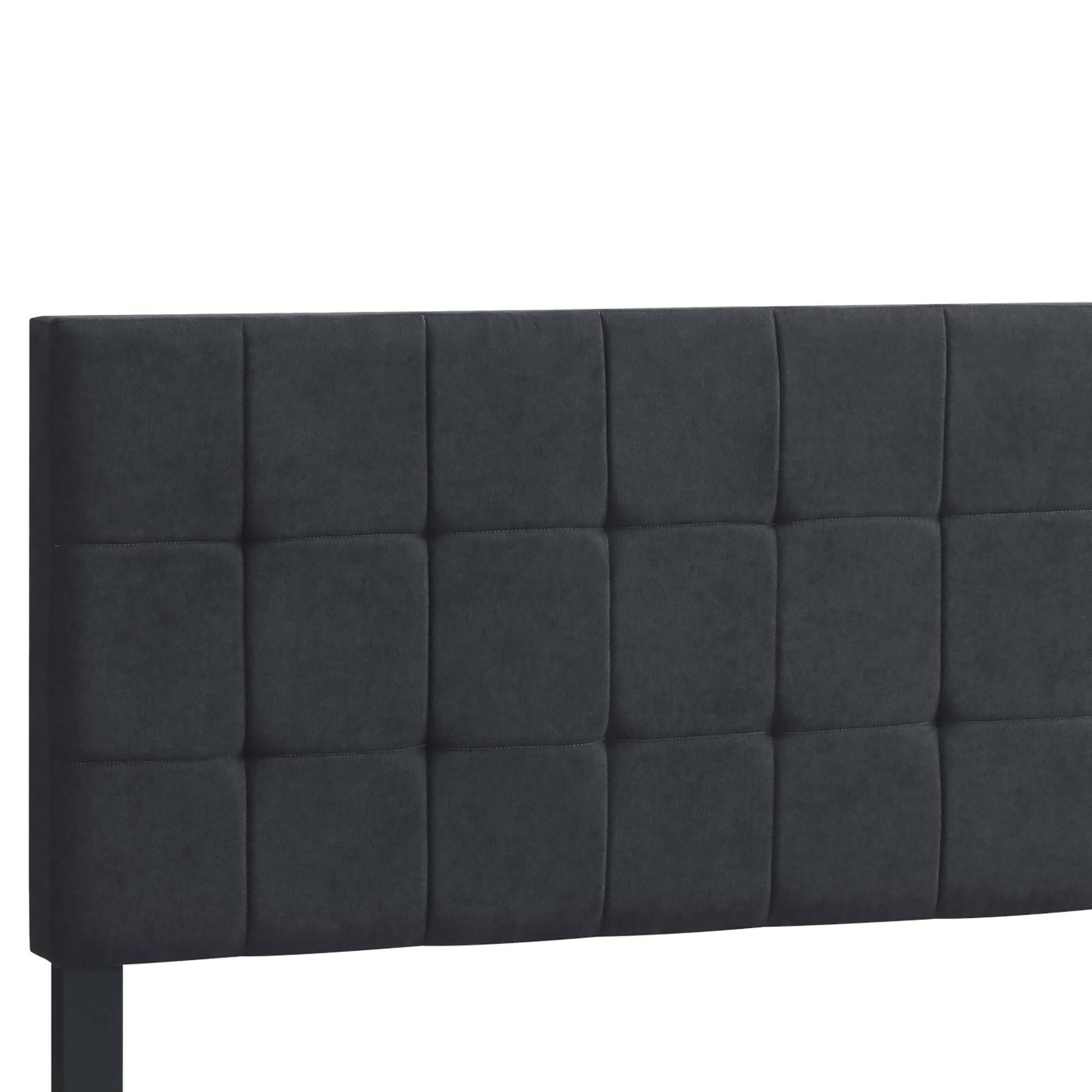 Grey Tufted Upholstered Queen Panel Bed Box Spring Required Queen Grey Wood Bedroom Contemporary,Modern Panel Foam Fabric