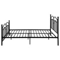 Black Slat Headboard Queen Bed Box Spring Not Required Queen Black Metal Bedroom Transitional Open Frame Metal