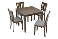 Wooden Dining Square Table, Kitchen Table For Small Space, 4 Person Dining Table, Walnutonly The Table Walnut Seats 4 Gray Dining Room Acacia Square Acacia Wood