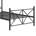 Black Full Platform Bed Box Spring Not Required Full Black Metal Bedroom Contemporary,Modern Open Frame Metal