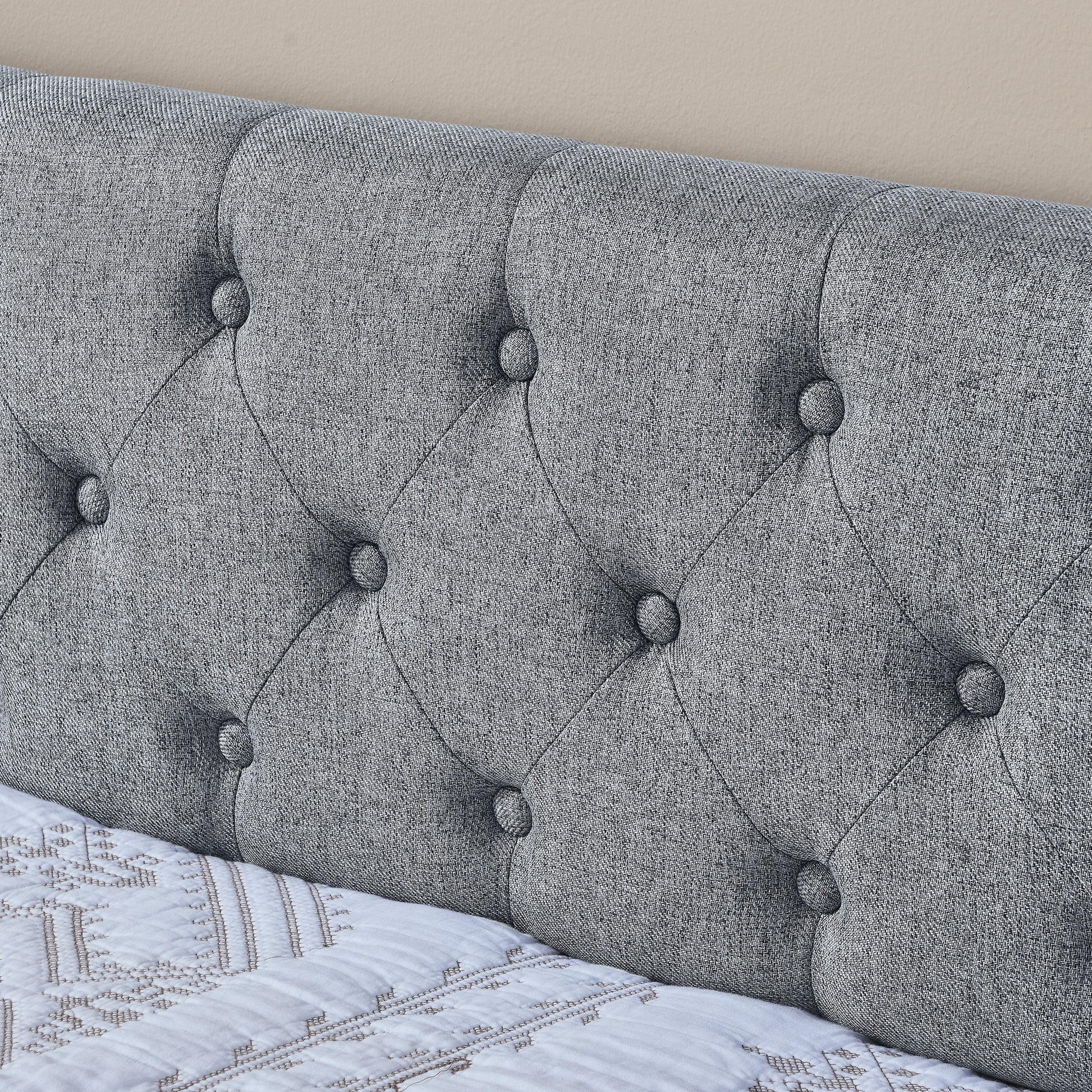 Twin Size Upholstery Daybed With Trundle Bed And Two Storage Drawersflat Arms With Pocket, Extendable Daybed For Bedroom Living Room,Linen Grey Grey Linen