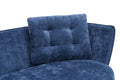 Polyester Fiber Loveseat Sofa Upholstered Couch With Golden Metal Legs Club Two Seat Sofa For Living Reading Room Bedroom Apartment Small Space Dorm,Blue Blue Polyester Wood Primary Living Space Soft Tight Back Modern Polyester