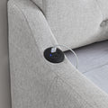 Twin Size Upholstery Daybed With Twin Size Erectable Trundle And Usb Charging Design, Linen Beige Twin Beige Linen