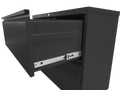 Lateral File Cabinet 4 Drawer, Black Filing Cabinet With Lock, Lockable File Cabinet For Home Office, Locking Metal File Cabinet For Legal Letter A4 F4 Size Filing Cabinets 3 4 Drawers Black Office Drawers Included Modern Metal Metal