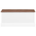 Brown And White 3 Drawer Storage Bench Brown Brown Primary Living Space Traditional Poplar Wood