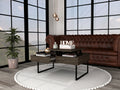 Lift Top Coffee Table, One Drawer, Dark Walnut Brown Particle Board Particle Board