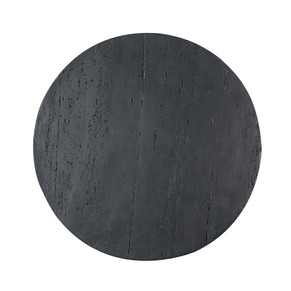 36X36X30" Black Round Dining Table With Pedestal Base Black Primary Living Space Contemporary,Industrial,Minimalist,Modern,Ultra Modern Magnesium Oxide