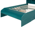 Wood Full Size Platform Bed With 2 Drawers, Storage Headboard And Footboard, Dark Green Box Spring Not Required Full Dark Green Bedroom Bed Frame Solid Wood Mdf