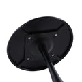 Modern 23.6'' Diameter Solid Metal Base Black Round End Table Black Steel