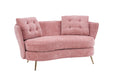 Polyester Fiber Loveseat Sofa Chair Upholstered Couch With Golden Metal Legs Club Two Seat Sofa For Living Reading Room Bedroom Apartment Small Space Dorm,Pink. Pink Polyester Wood Primary Living