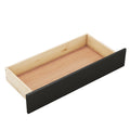 Full Size Wood Storage Platform Bed With 2 Drawers, Rattan Headboard And Footboard, Black Box Spring Not Required Full Black Wood Bathroom Wood Rattan
