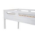 Twin Over Full Bunk Bed With Built In Ladder,White White Solid Wood Mdf