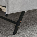 Twin Size Upholstery Daybed With Twin Size Erectable Trundle And Usb Charging Design, Linen Beige Twin Beige Linen