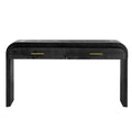 Unique Retro Console Table With Open Style, Two Top Drawers For Entrance, Dinning Room, Living Room Antique Black Antique Black Mdf