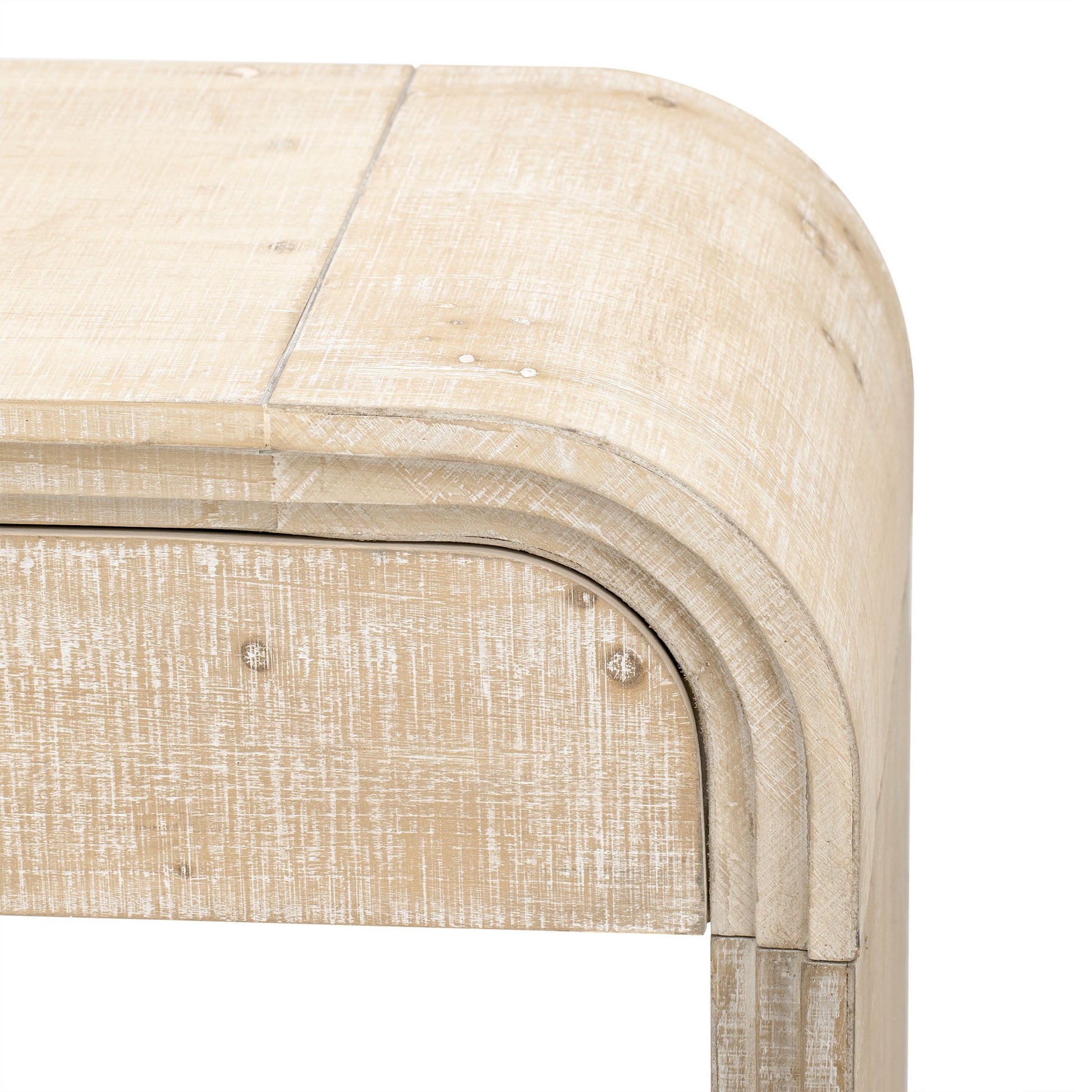 Unique Retro Console Table With Open Style, Two Top Drawers For Entrance, Dinning Room, Living Room Natural Wood Wash Natural Wood Wash Mdf