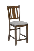 5 Piece Dining Table Set, Wooden Dining Square Table Set For 4, Counter Height Kitchen Table Set With Square Table And 4 Upholstered Chairs For Small Space, Walnut Wood Walnut Seats 4 Gray Wood Dining Room Acacia 4 Leg Square Dining Table With Chair