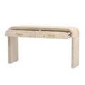 Unique Retro Console Table With Open Style, Two Top Drawers For Entrance, Dinning Room, Living Room Natural Wood Wash Natural Wood Wash Mdf