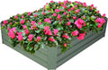 Raised Garden Bed Galvanized Planter Box Anti Rust Coating For Flowers Vegetables Green Metal