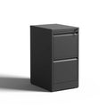 2 Drawer Metal Vertical File Cabinet With Lock Office Home Steel Vertical File Cabinet For A4 Legal Letter Size Filing Cabinets 1 2 Drawers Black Office Drawers Included Modern Metal Metal