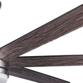 62 In. Integrated Led Brushed Nickel Plywood Smart Ceiling Fan With Remote Control Brushed Nickel Plywood Metal