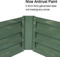 Raised Garden Bed Galvanized Planter Box Anti Rust Coating For Flowers Vegetables Green Metal