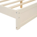 Full Size Wood Platform Bed With House Shaped Headboard And Built In Led, Walnut Milk White Box Spring Not Required Full White Wood Bedroom Solid Wood Mdf