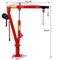 Hydraulic Pickup Truck Crane With Hand Winchpickup Truck Bed Hoist Jib Crane 2000 Lb. Capacity Red Red Steel