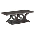 Cappuccino C Shaped Coffee Table Brown Primary Living Space Transitional Rectangular Shelves Coffee & End Tables Wood