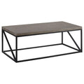 Sonoma Grey And Black Rectangular Coffee Table Grey Primary Living Space Industrial Tabeltop Rectangular Coffee & End Tables Metal Parsons