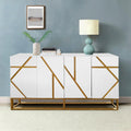 Timeless Buffet With Gold Accent White Mdf Steel