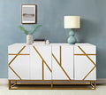 Timeless Buffet With Gold Accent White Mdf Steel