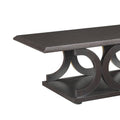 Cappuccino C Shaped Coffee Table Brown Primary Living Space Transitional Rectangular Shelves Coffee & End Tables Wood