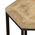 Natural And Black 2 Piece Nesting Table Brown Primary Living Space Farmhouse,Rustic Tabeltop Mango Coffee & End Tables Wood Hairpin