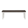 White And Espresso Rectangular Dining Bench White Espresso Dining Room Rectangular Farmhouse,Rustic Dining Chairs Rubberwood Wood