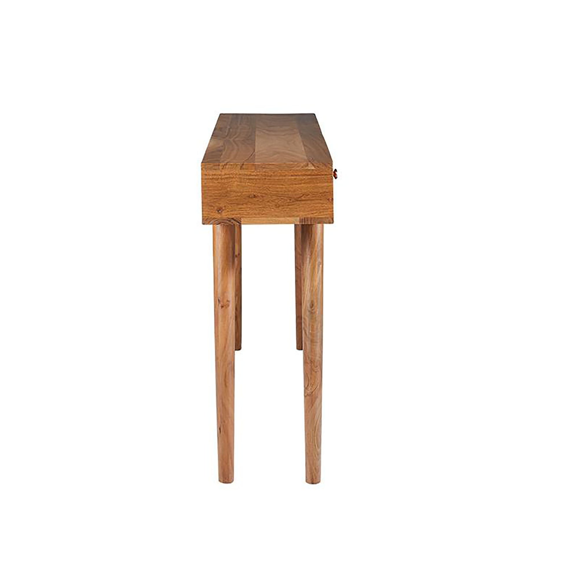 Natural Brown 2 Drawer Console Table Brown Primary Living Space Mid Century Modern Rectangular Drawers Console Tables Wood
