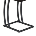 Cappuccino And Gunmetal Hi Tech Accent Table Brown Built In Outlets Or Usb Primary Living Space Contemporary,Modern Rectangular Drawers Coffee & End Tables Wood
