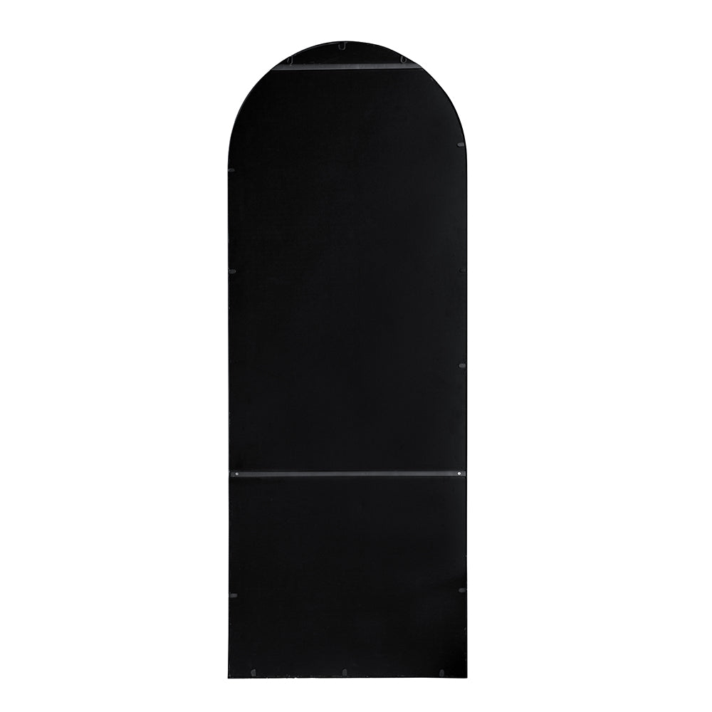 28X1X74" Celine Black Arch Body Mirror Black Iron