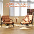 Bonded Leather Armchair, Modern Accent Chair High Back, Living Room Chairs With Metal Legs And Soft Padded, Sofa Chairs For Home Office,Bedroom,Dining Room Brown 1Pc Brown Bonded Leather