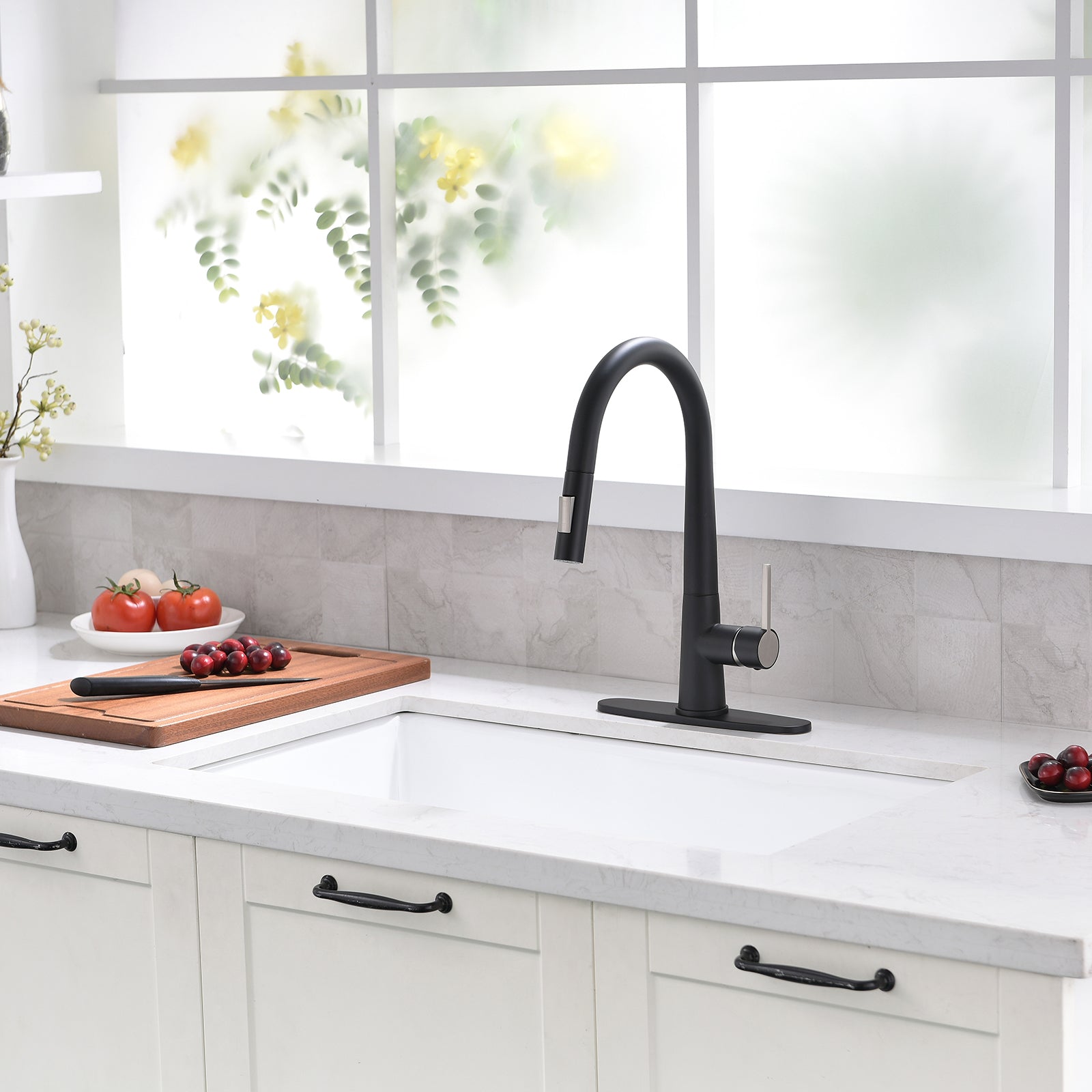 Pull Out Kitchen Faucet Black Kitchen Faucet Single Handle Kitchen Faucet Black Kitchen Contemporary Ceramic Brass