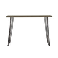 Concrete And Black Rectangular Console Table Grey Primary Living Space Industrial Tabeltop Rectangular Console Tables Wood Hairpin