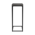 Rustic Grey Herringbone And Sandy Black Accent Table Grey Gray Primary Living Space Industrial Rectangular Coffee & End Tables Metal