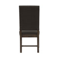 Warm Grey And Smokey Black Upholestered Side Chair Set Of 2 Solid Grey Dining Room Wipe Clean Rectangular Transitional Side Chair Rubberwood Solid Back Foam Upholstered