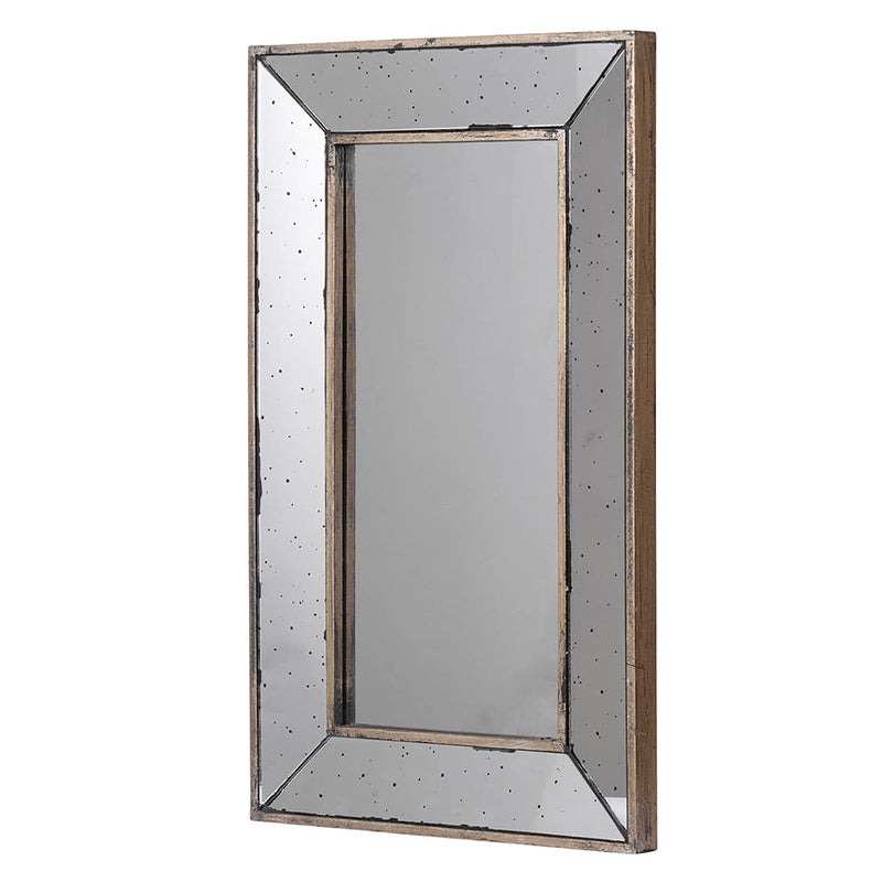 16.5X24" Traditional Rectangle Wall Mirror Or Decorative Tray Silver Wood