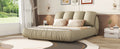 King Size Luxury Upholstered Bed With Thick Headboard, Velvet King Bed With Oversized Padded Backrest, Cinerous Expect Arrive Date 2024 3 9 King Stone Gray Velvet
