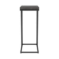 Rustic Grey Herringbone And Sandy Black Accent Table Grey Gray Primary Living Space Industrial Rectangular Coffee & End Tables Metal