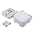 Lightweight Portable Toilet, 2.6 Gallon Flushable Camping Toilet, Sanitary Outdoor Travel Toilet For Tents Boats Semi Trucks Rv Campers, Gray Gray Polypropylene