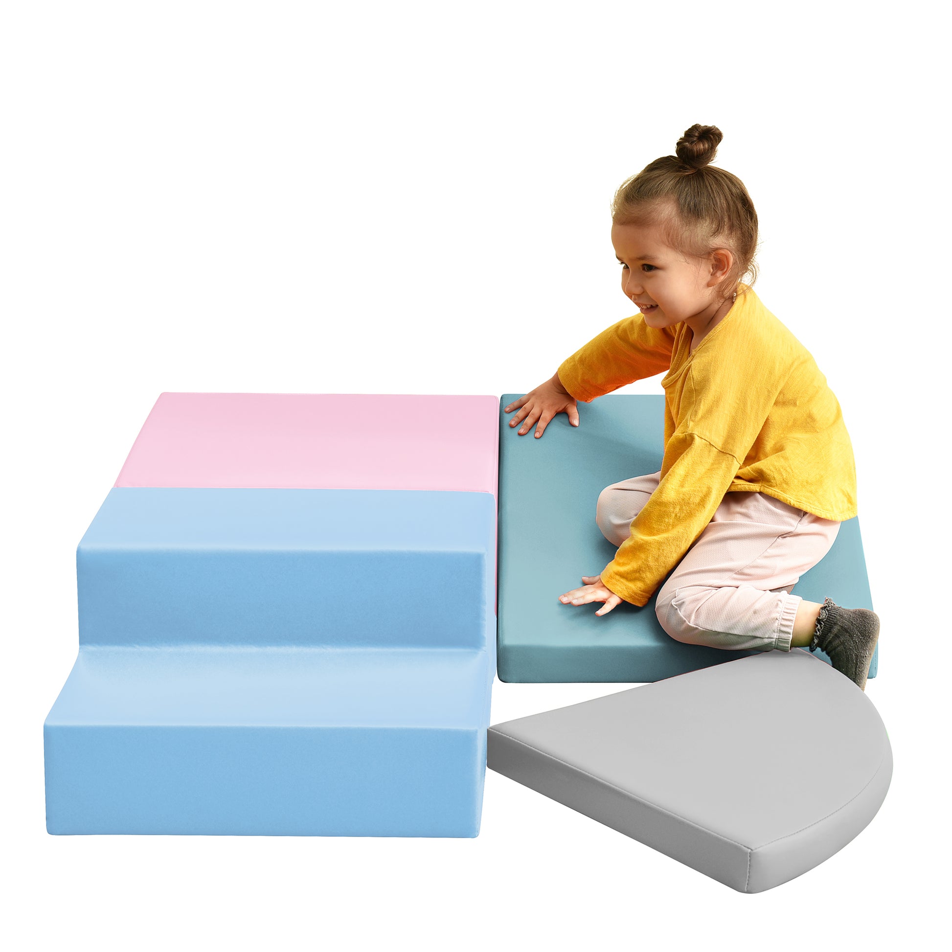 Soft Climb And Crawl Foam Playset, Safe Soft Foam Nugget Block For Infants, Preschools, Toddlers, Kids Crawling And Climbing Indoor Active Play Structure Colorful 1 To 2 Years Foam Indoor